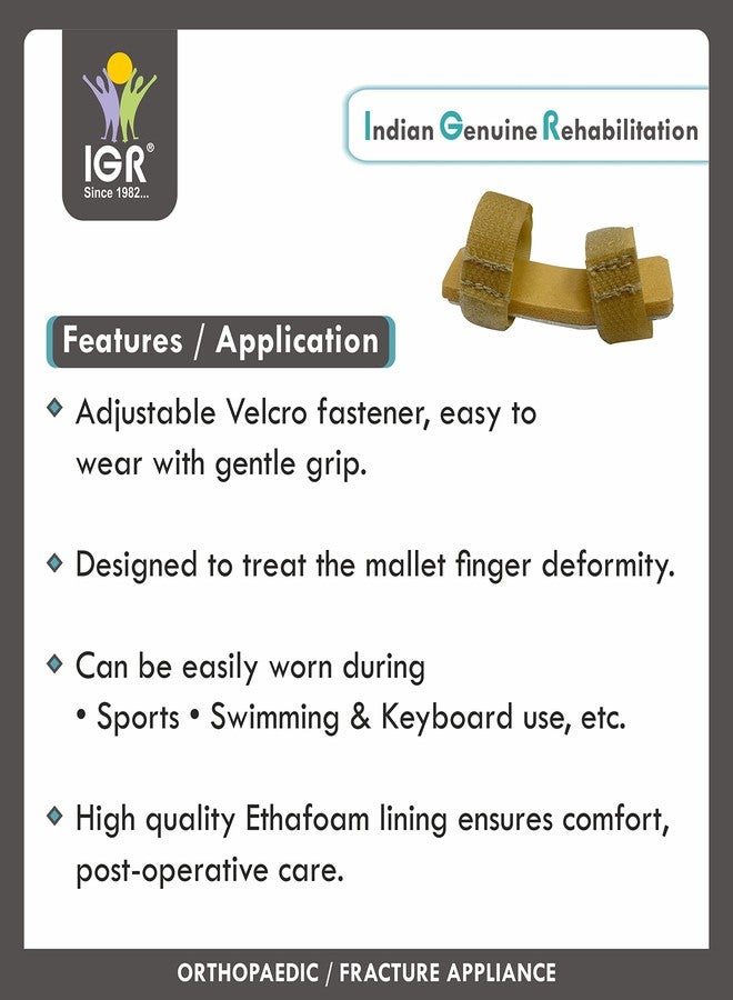 IGR جبيرة إصبع IGR على شكل مطرقة لتخفيف الألم، تثبيت إصبع الزناد، تقويم، دعامة تصحيح، جبيرة إصبع للالتواء، الخلع، الكسر، جبيرة إخفاء ودعم (جبيرة إصبع كاملة) - قطعة واحدة - Image 3