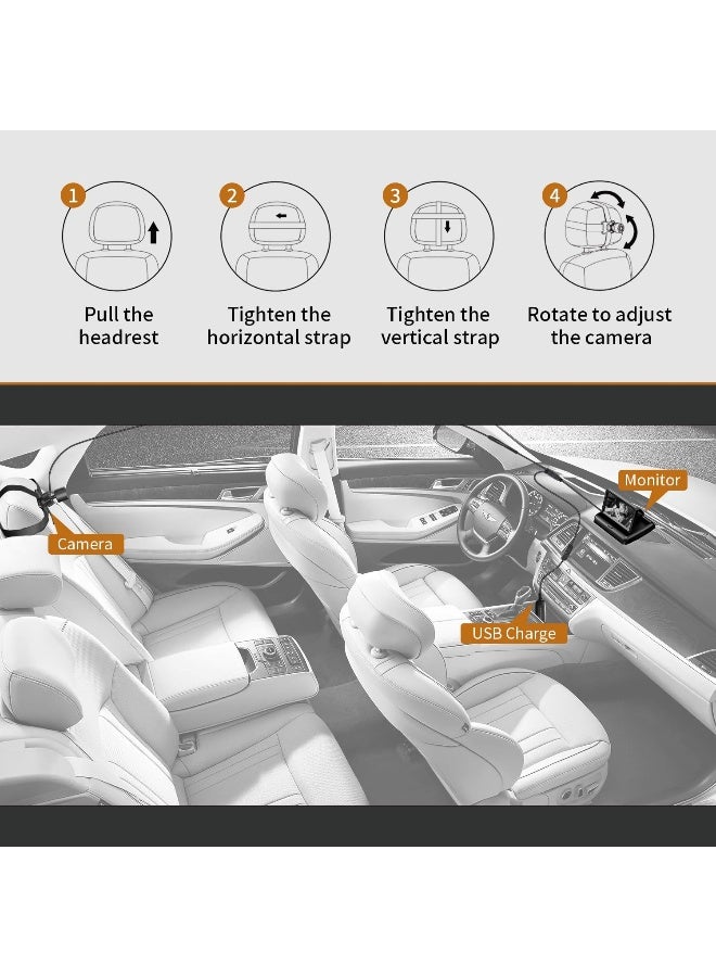 Itomoro Baby Car Camera, View Infant in Rear Facing Seat with Wide Crystal Clear View, USB Easy Install car Camera for Baby 1080P - Image 3
