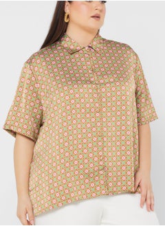 Cotton On Curve Short Sleeve Satin Shirt  - Image 3
