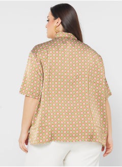 Cotton On Curve Short Sleeve Satin Shirt  - Image 2
