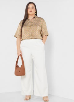 Cotton On Curve Short Sleeve Satin Shirt  - Image 4