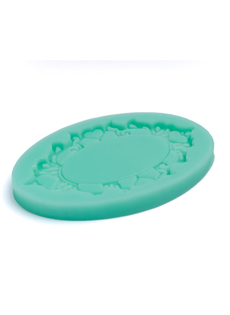 ماركة غير محددة قالب من السيليكون بإطار مرآة على شكل قلب بيضاوي مزخرف على الطراز الباروكي العتيق  - Image 3