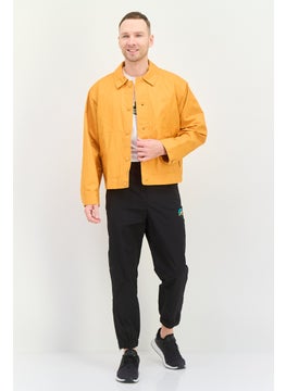 adidas Originals Men Sportswear Fit Embroidered Logo Outdoor Jacket Shirts, Orange  - Image 4