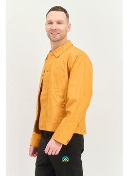 adidas Originals Men Sportswear Fit Embroidered Logo Outdoor Jacket Shirts, Orange  - Image 2