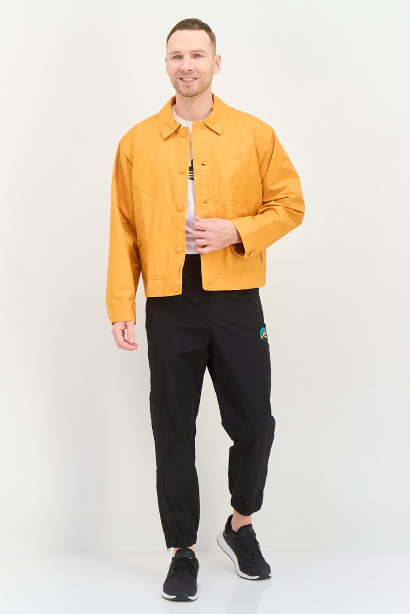 adidas Originals Men Sportswear Fit Embroidered Logo Outdoor Jacket Shirts, Orange  - Image 4