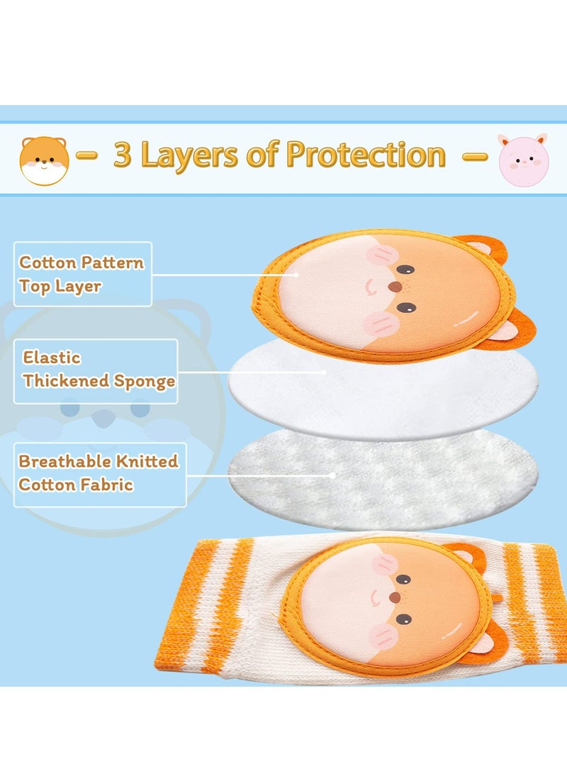 أوزيغالور 2 زوج من وسادات ركب الأطفال البرتقالية والوردية المسامية القابلة للتنفس، واقيات للركبة مضادة للانزلاق مع وسادة إسفنجية - Image 5