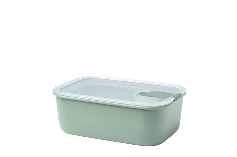 Mepal 34oz1000ml EasyClip Glass Leakproof Airtight Food Storage Container with BPAFree Lid  Nordic Sage Color