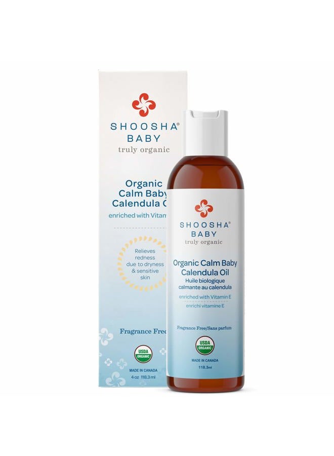 Shoosha Organic Calendula Oil Fragrance Free, for Babies, Real Calendula Oil, Calendula Massage Oil Moisturizer, Hypoallergenic, Gluten-Free, 100% Biodegradable - - Image 1
