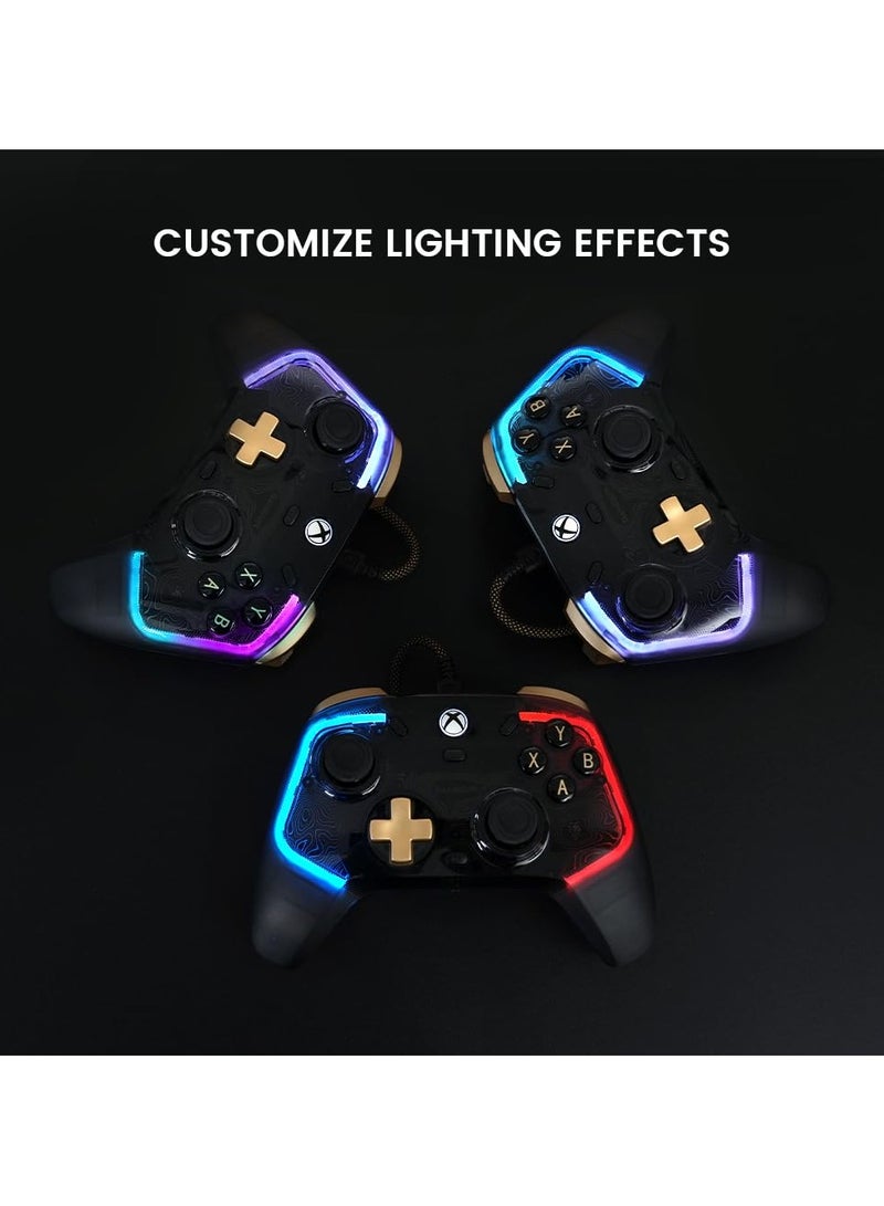 جيم سير وحدة تحكم سلكية K1 Kaleid Flux محسنة لأجهزة Xbox، وإضاءة RGB وعصا تحكم Hall Effect، متوافقة مع Xbox Series X|S، Xbox One، أجهزة الكمبيوتر التي تعمل بنظام Windows 10/11 - Image 3