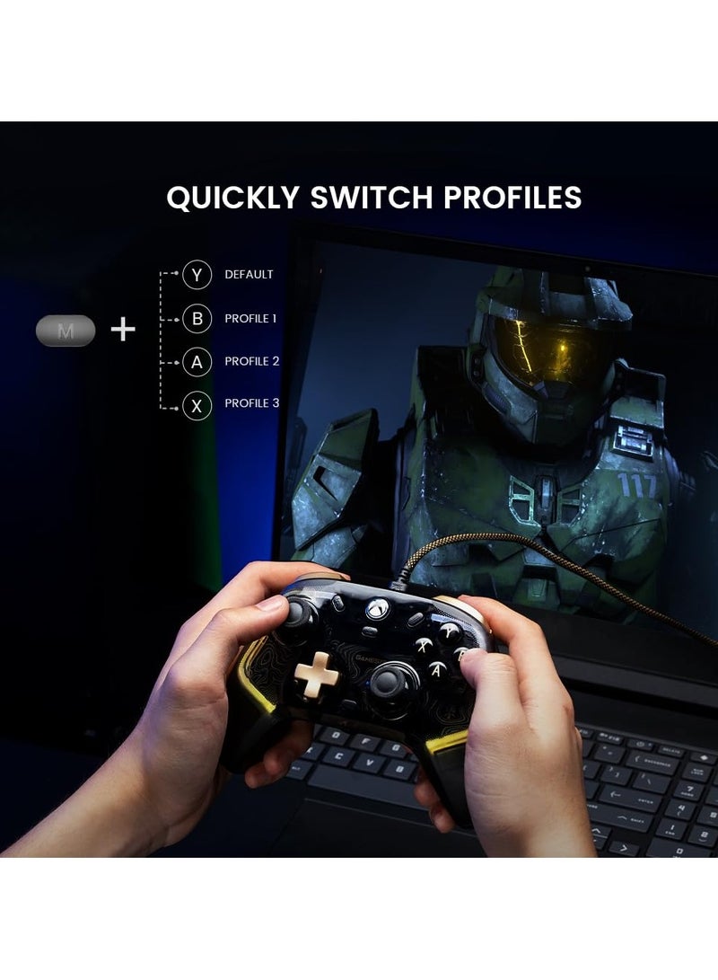 جيم سير وحدة تحكم سلكية K1 Kaleid Flux محسنة لأجهزة Xbox، وإضاءة RGB وعصا تحكم Hall Effect، متوافقة مع Xbox Series X|S، Xbox One، أجهزة الكمبيوتر التي تعمل بنظام Windows 10/11 - Image 4