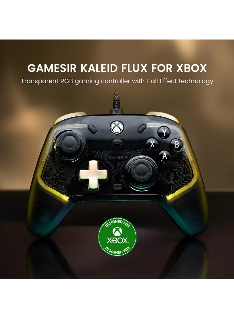 جيم سير وحدة تحكم سلكية K1 Kaleid Flux محسنة لأجهزة Xbox، وإضاءة RGB وعصا تحكم Hall Effect، متوافقة مع Xbox Series X|S، Xbox One، أجهزة الكمبيوتر التي تعمل بنظام Windows 10/11 - Image 5