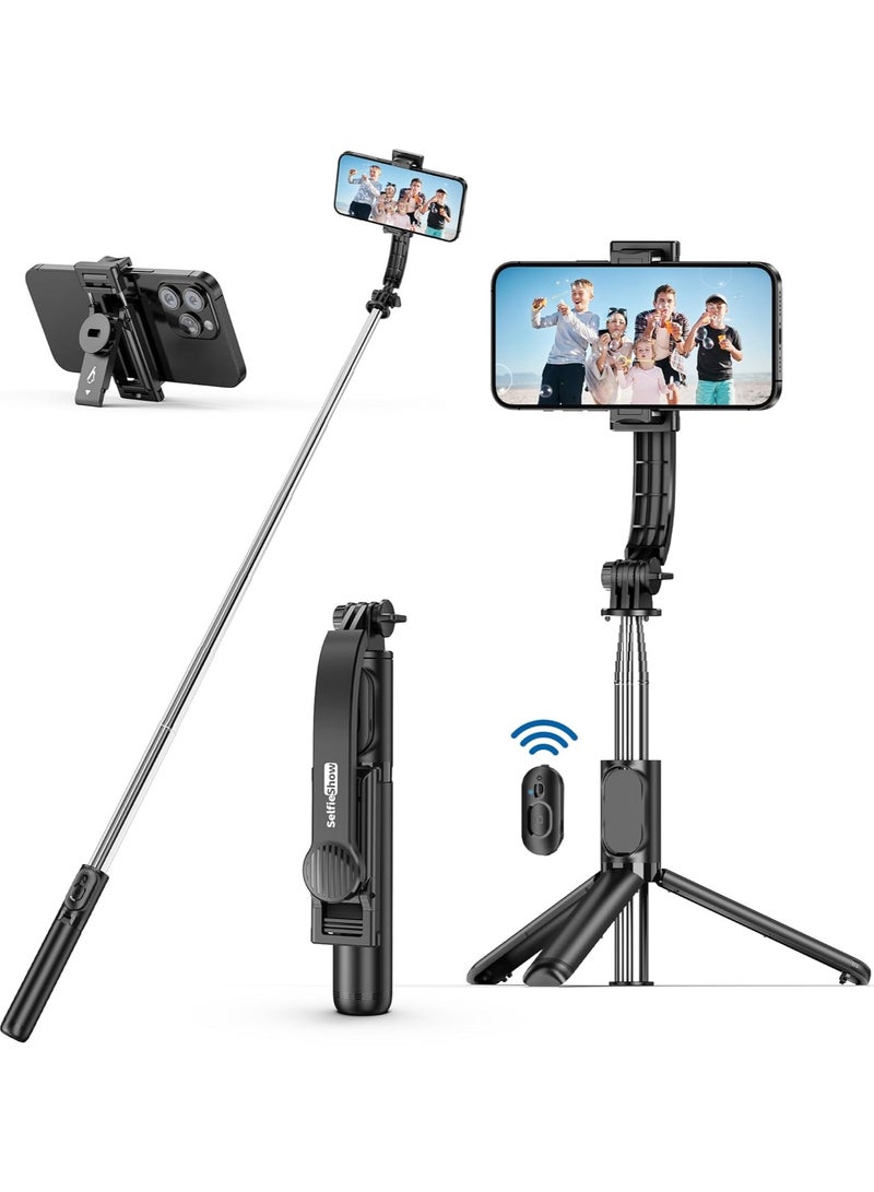 Selfie Stick Tripod, Expandable 101 cm Selfie Stick with Wireless Remote Control, Portable Monopod Mobile Phone Holder, Compatible with iPhone 14/13/12/11 Pro/XS Max/XS/X/8/7, Samsung Huawei - Image 1