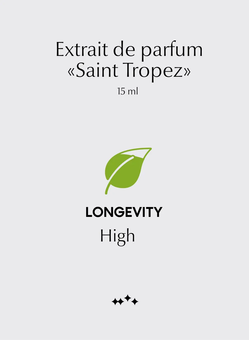 PREPARFUMER From France Extrait de Parfum SaintTropez for Women- Woody, Floral and Fruity Fragrance - Long Lasting Luxury Perfume, 15 ml