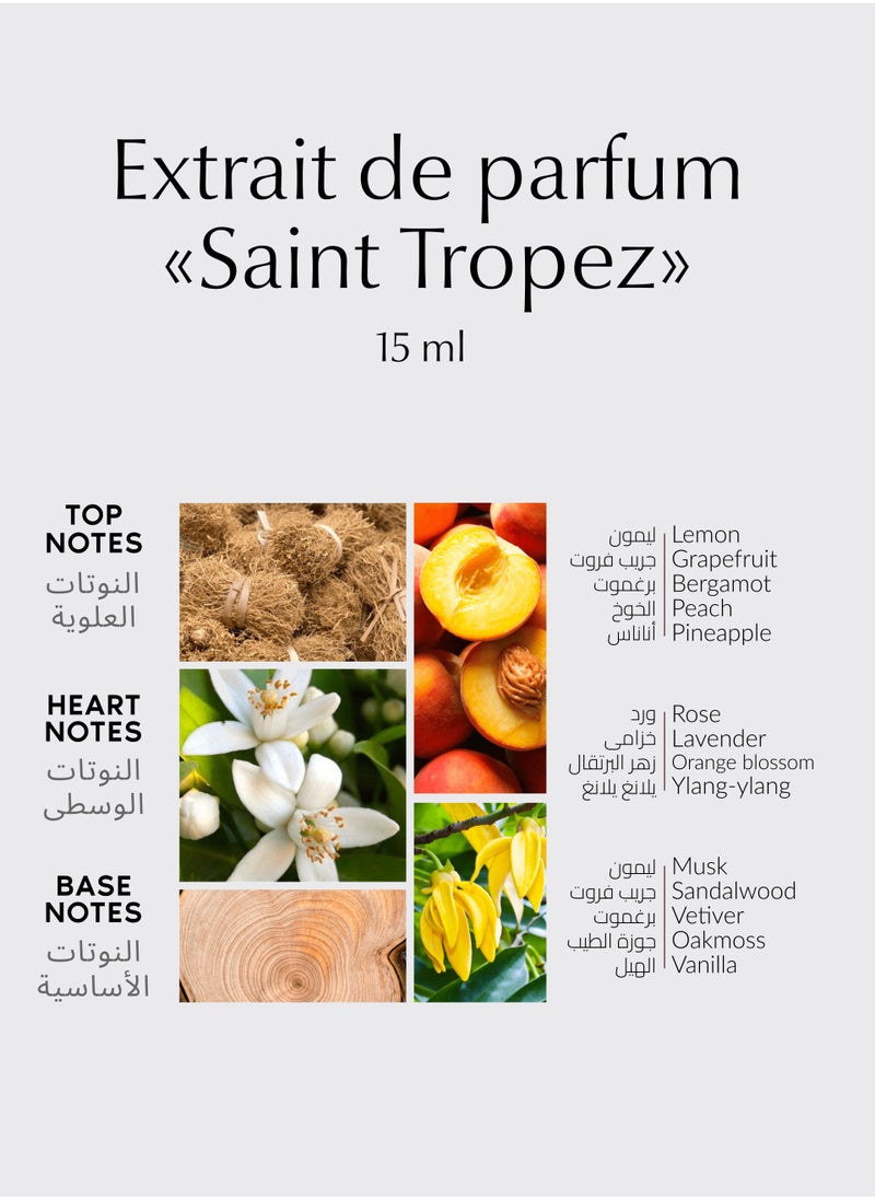 PREPARFUMER From France Extrait de Parfum SaintTropez for Women- Woody, Floral and Fruity Fragrance - Long Lasting Luxury Perfume, 15 ml  - Image 3