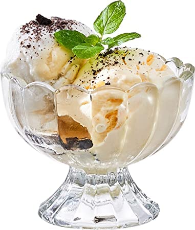 BIG CART Big cart European 120 ml Lotus Ice Cream BowlAntarctic Flower Design Glass Dessert BowlsIce Cream Cup SetPack of 6  - Image 4
