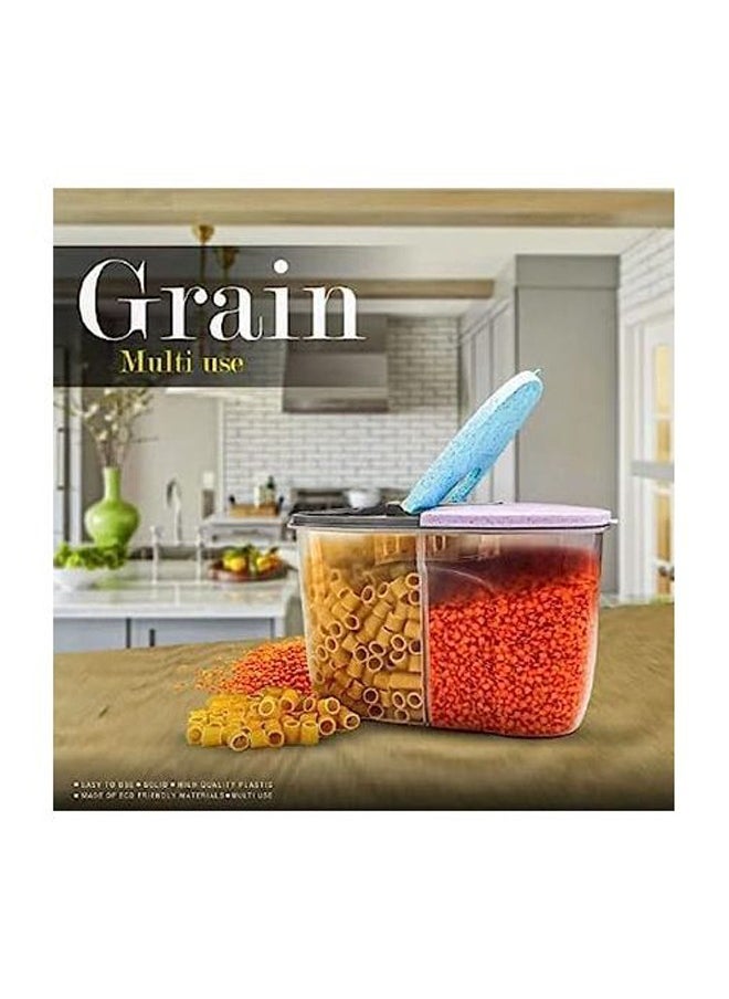 Mazaya 2 in 1 multi-functional storage container for storing grains, legumes and rice and storing ready-made food grains medium  - Image 1