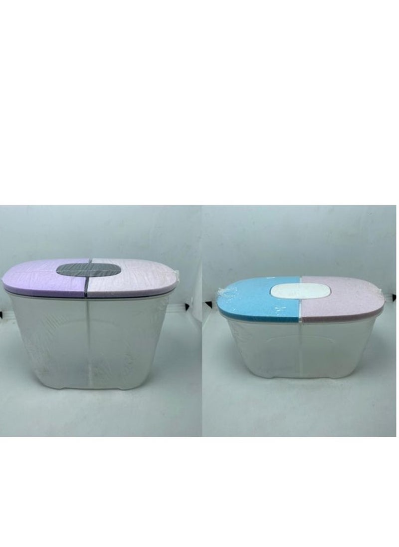 Mazaya - 2 in 1 multi-functional storage container for storing grains, legumes and rice and storing ready-made food grains medium - Image 1
