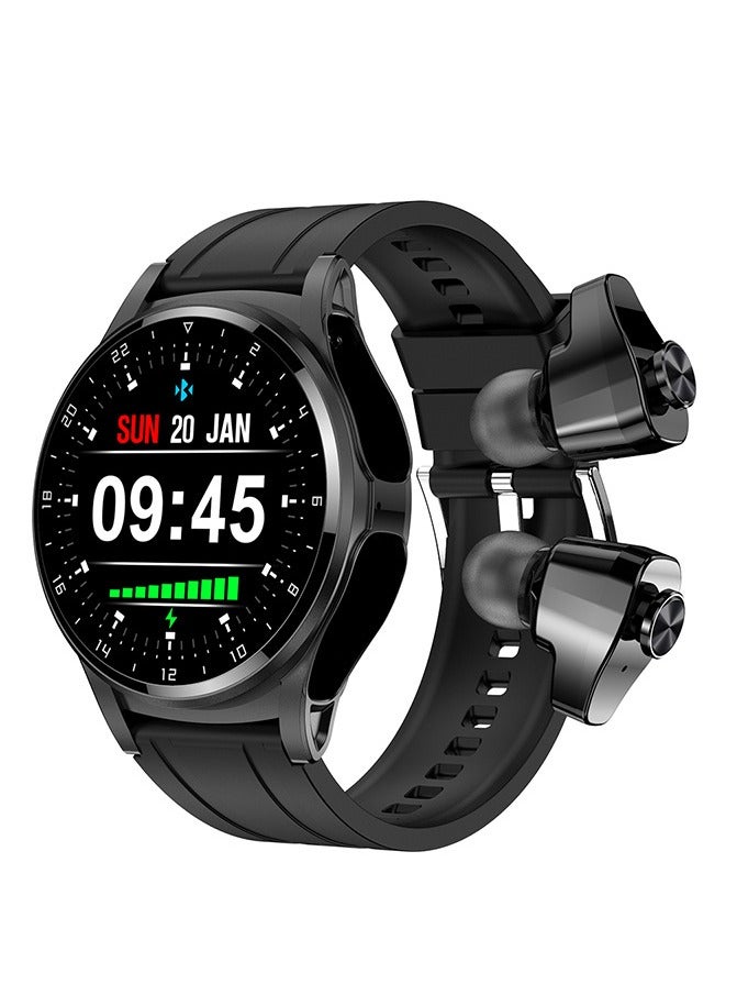 AROAQ GT66 Smart Watch With Earbuds 1.39inch Round Fitness Tracker With Heart Rate Sleep Monitor 100+ Sport Modes Sports Watch For Men Women  - Image 1