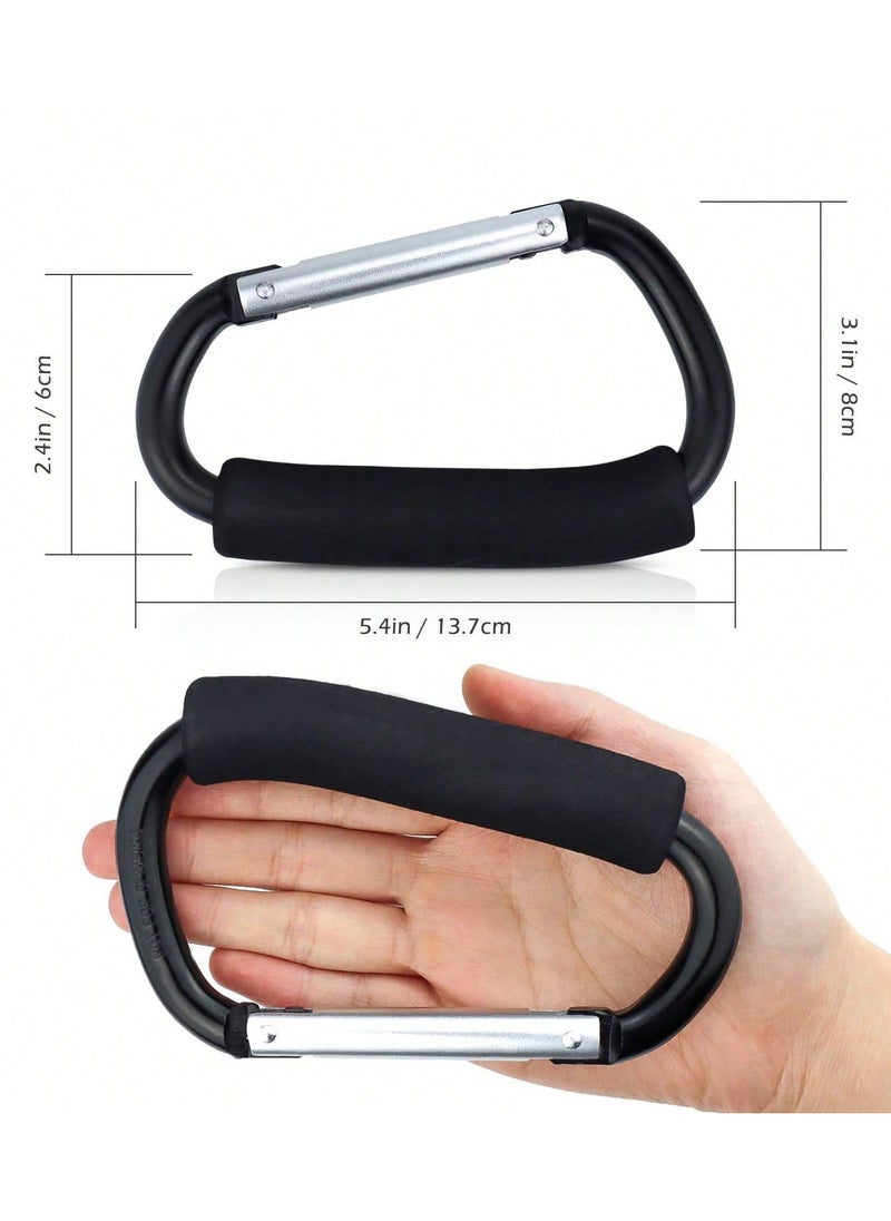 Generic - 2PCS Shopping Bag Holder Handle Carrier Tool, Multi-Purpose Snap Hook Stroller Hook Set with Soft Foam Grip for Hanging - Image 1