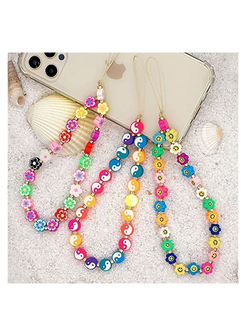 NIBEMINENT 300 PCS Beads Set, DIY Clay Handmade Jewelry Making Bracelets Earring Necklace, 15 Styles Fruit Smiley Flower Letter Accessories with 4m Crystal Elastic String  - Image 3