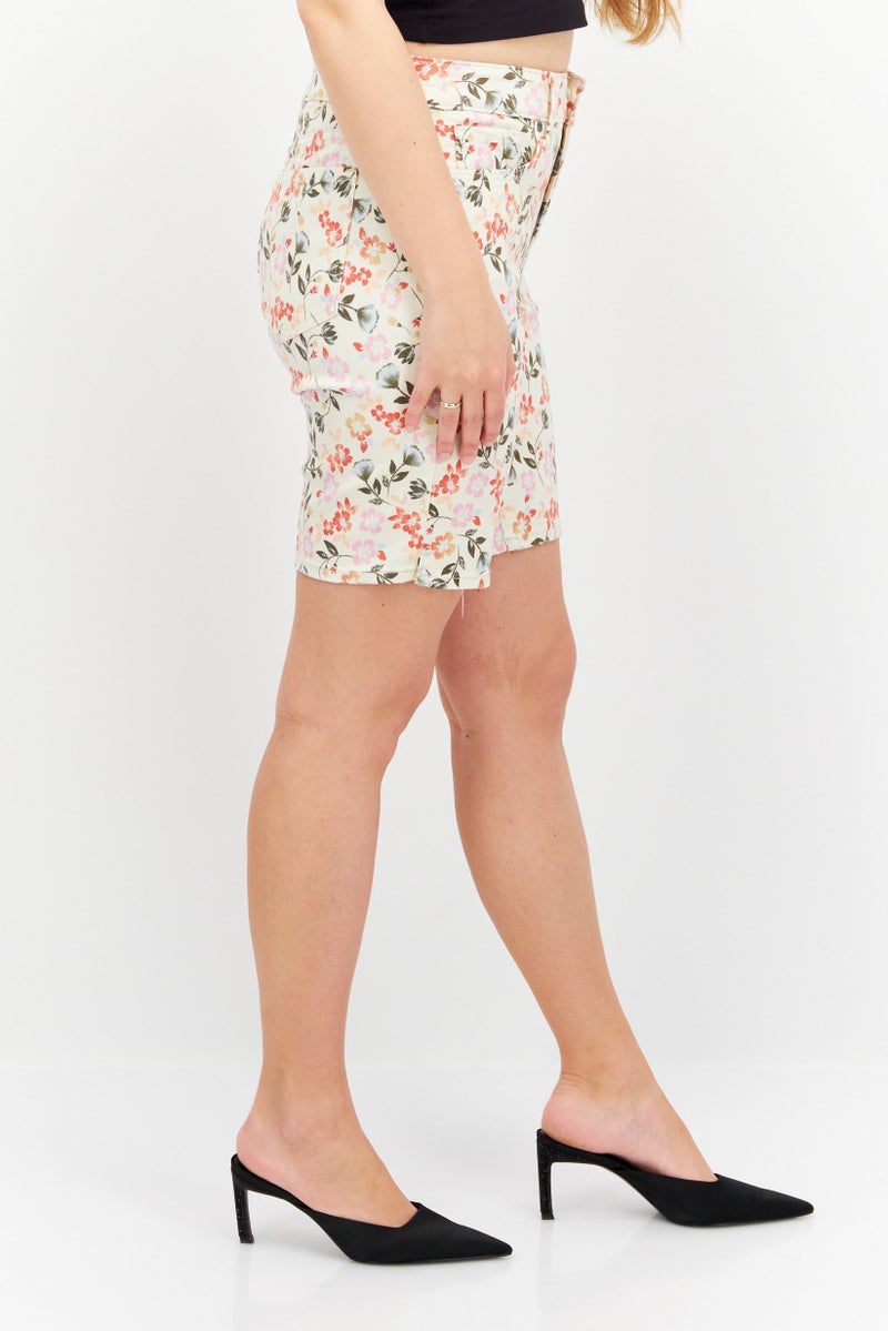 NYDJ Women Floral Print Denim Shorts, Multicolor - Image 2