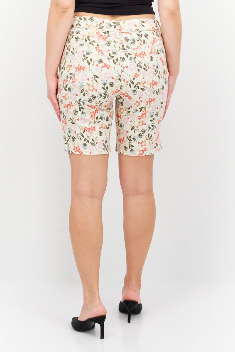 NYDJ Women Floral Print Denim Shorts, Multicolor - Image 4