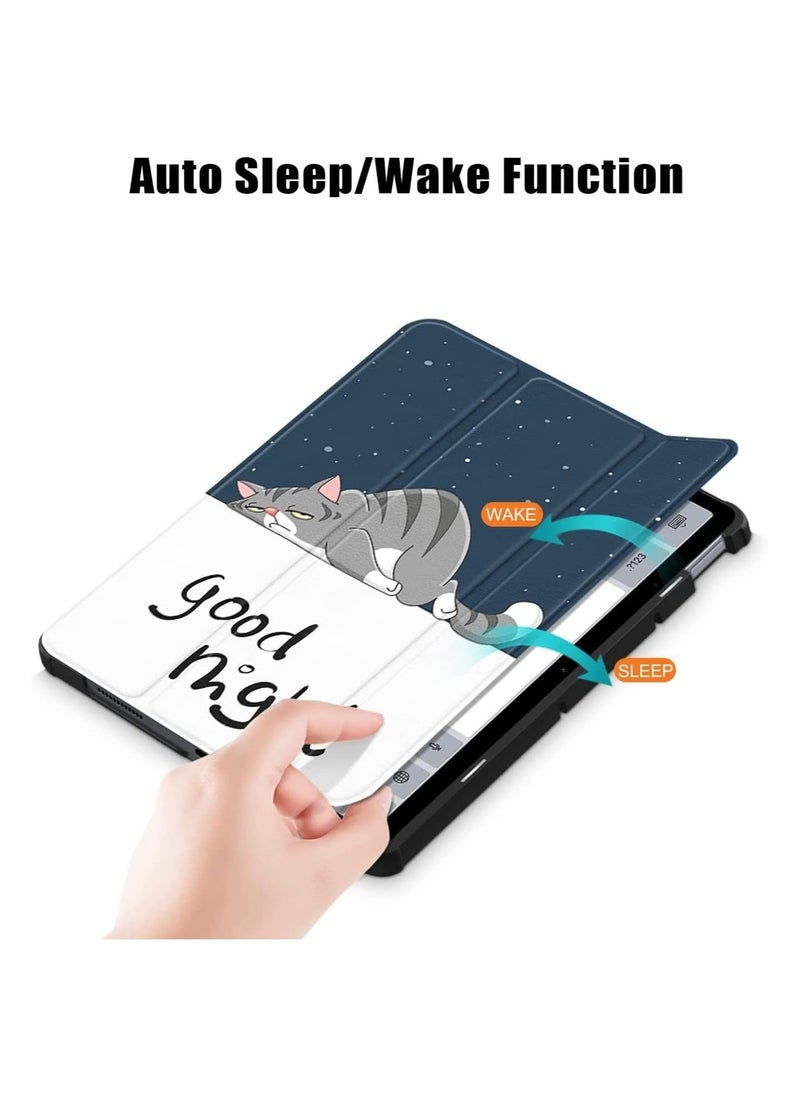 Case for Xiaomi Redmi Pad 10.61 inch Released 2022, Tri fold Slim Lightweight Hard Shell Smart Protective Cover with Multi-Angle Stand (Good Night) - Image 2