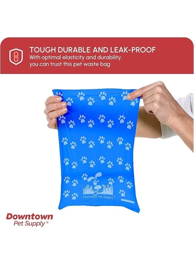 Downtown Pet Supply - Large Dog Poop Bags with Dog Leash Clip and Poop Bag Dispenser - Cat Litter & Dog Poop Scoop Bags - Unscented, Leak-Proof Bags - Paw Print - Rainbow - 12.5 x 8.5in - 180Ct - Image 4