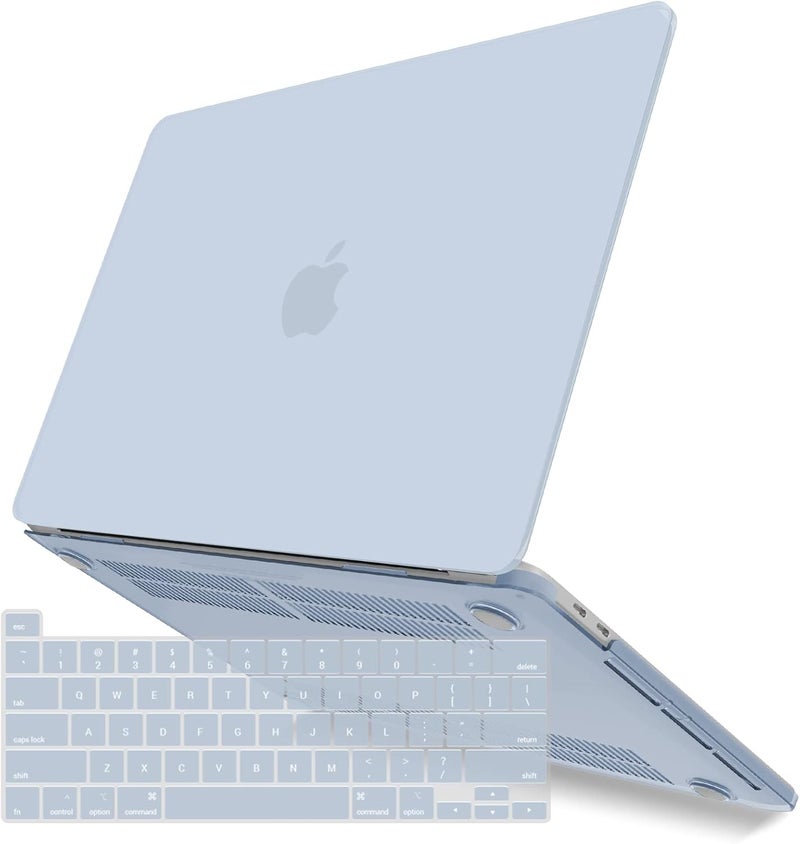 I Benzer Compatible with 2025 2024 M2 MacBook Pro 13 Inch Case 2025-2016 M1 A2338 A2289 A2251 A2159 A1989 A1706 A1708, Hard Shell Case & Keyboard Cover for Mac Pro 13, Sierra Blue,T13SIBL+1 - Image 1
