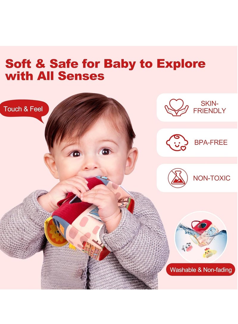 0 تي أوه وان تيك ألعاب أطفال من عمر 6 إلى 12 شهرًا - ألعاب فرز أشكال حيوانات المزرعة الصغيرة مع 6 قطع من حيوانات المزرعة المحشوة وألعاب قطيفة وخشخشة وورق مجعد ومرآة - ألعاب مونتيسوري المزدحمة للأطفال الصغار وألعاب حسية للأطفال الصغار من عمر 1 إلى 3 سنوات - Image 4