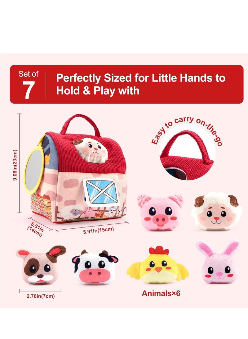 0 تي أوه وان تيك ألعاب أطفال من عمر 6 إلى 12 شهرًا - ألعاب فرز أشكال حيوانات المزرعة الصغيرة مع 6 قطع من حيوانات المزرعة المحشوة وألعاب قطيفة وخشخشة وورق مجعد ومرآة - ألعاب مونتيسوري المزدحمة للأطفال الصغار وألعاب حسية للأطفال الصغار من عمر 1 إلى 3 سنوات - Image 5