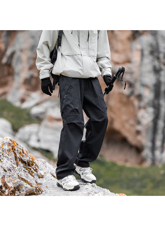 Mmoptop Outdoor Three-proof Combat Pants Men Autumn Winter Mountain Style Workwear Casual Hiking Tactical Pants Mxxk100 Obsidian Black S - Image 2