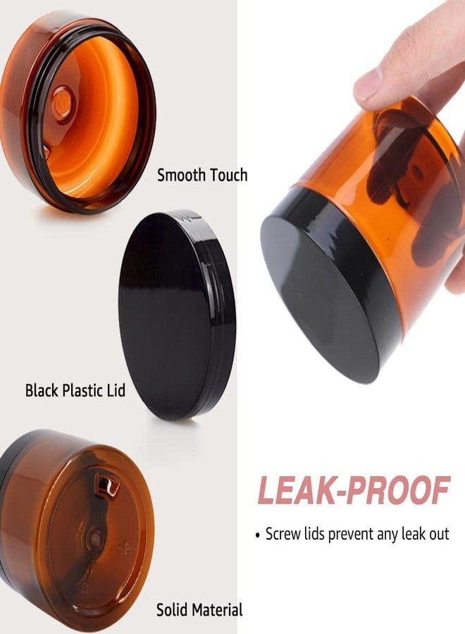 AMORIX 2oz Plastic Jars with Lids 2 oz Amber Plastic Containers with Lids + 20g Sample Containers (Set of 48) Airtight Container for Dry Food, Peanut Butter, Cream, Sugar Scrub, Slime +Labels & Spatulas - Image 3