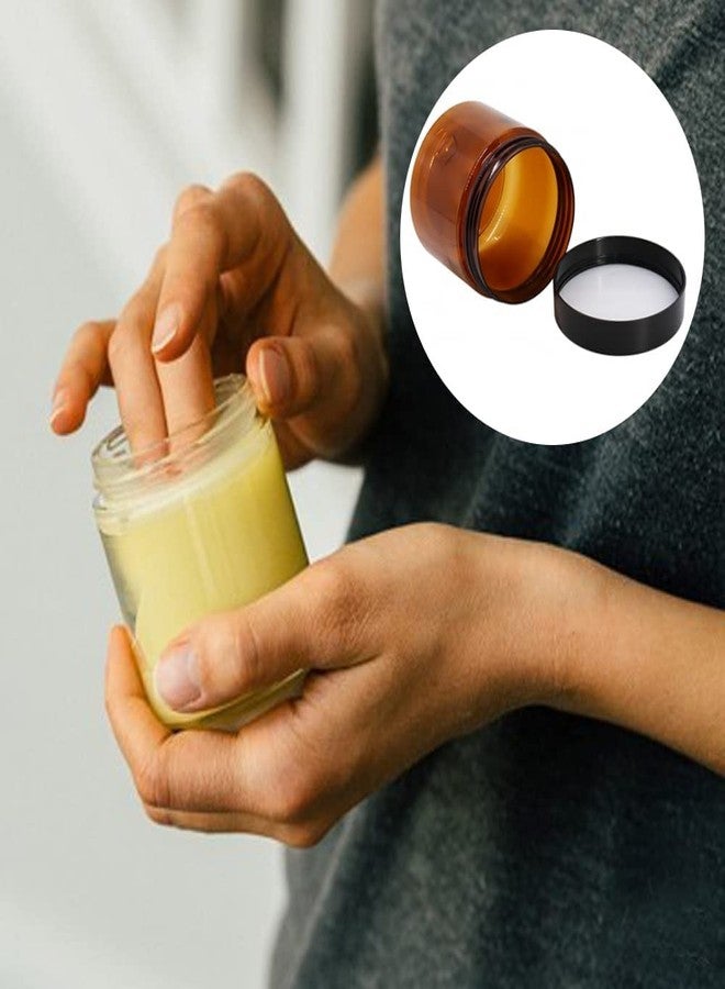 AMORIX 2oz Plastic Jars with Lids 2 oz Amber Plastic Containers with Lids + 20g Sample Containers (Set of 48) Airtight Container for Dry Food, Peanut Butter, Cream, Sugar Scrub, Slime +Labels & Spatulas - Image 5