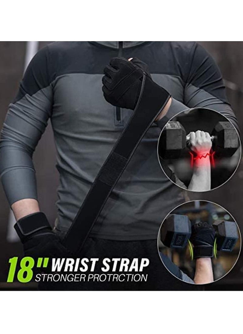 Arabest Workout Gloves Weight Lifting Gloves for Men and Women, Wrist Support Gloves,Breathable Half Finger Exercise Gloves for Weight Training, Pull Up, Gym Fitness, Home Work Out,Exercise  - Image 3