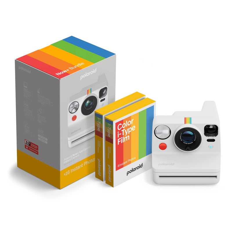 Polaroid Now 3rd Generation IType Instant Camera Film Bundle Now Bluetooth App Controlled White Camera 16 Color Photos 6563 - Image 2