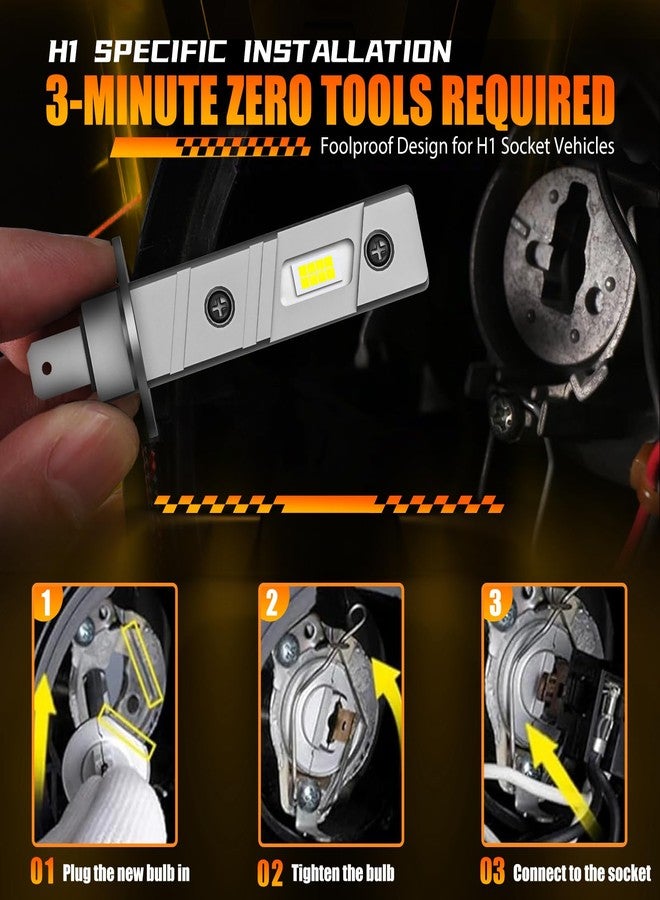 RCJ H1 Fog Bulbs, 6000K Cool White Super Bright, Plug and Play, IP67, Pack of 2 - Image 5