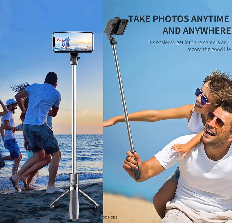 SUBTON BASICS Selfie Stick with Wireless Bluetooth Selfie Remote & 1meter Wired Collar Mic|Compatible with All Smartphones for YouTube Vlogging Reels Shots Photo Shoot(1 Meter Selfie Stick + Mic) - Image 5