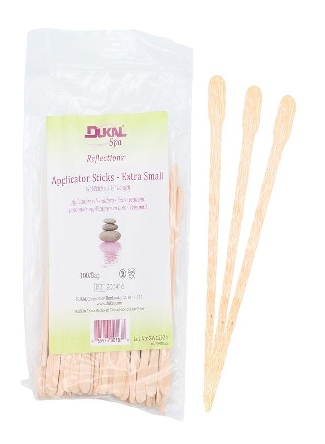 Dukal Reflections Wax Body Treatment Applicators, Beige, 1 Bag, 100 Count, 3-1/2" x 1/4" - Image 1