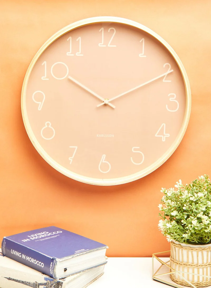 Karlsson Faded Pink Sencillo Wall Clock