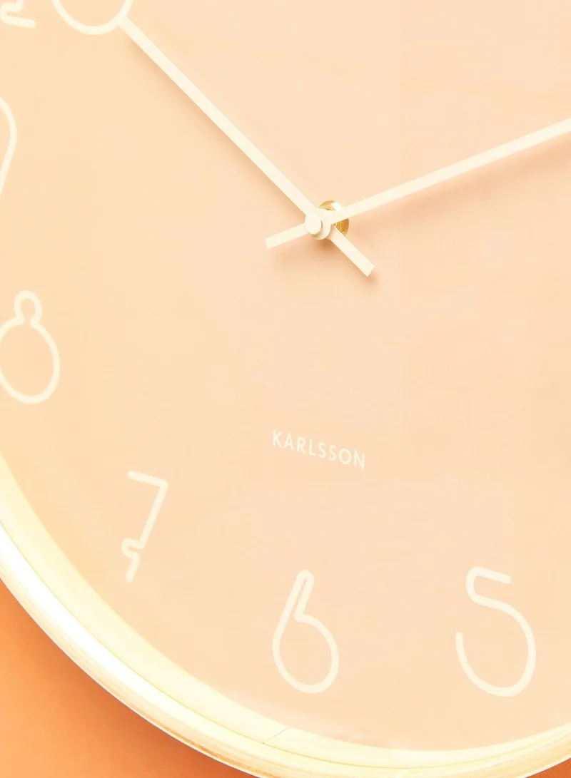 Karlsson Faded Pink Sencillo Wall Clock