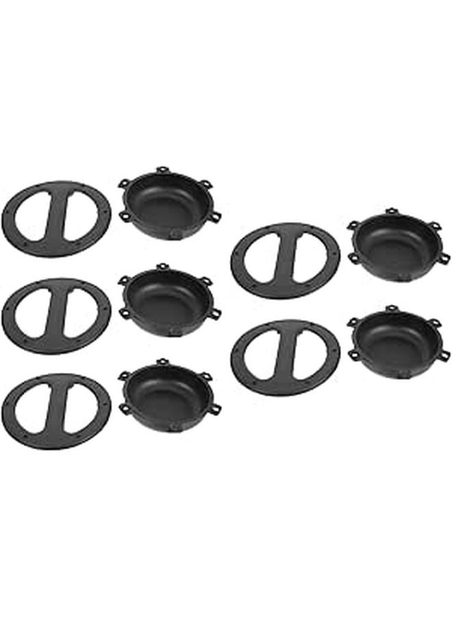 Recessed Speaker Cabinet Handles 5pcs Black 146x38mm Round Carry Handles for Stage Loudspeaker Accessories - Image 1