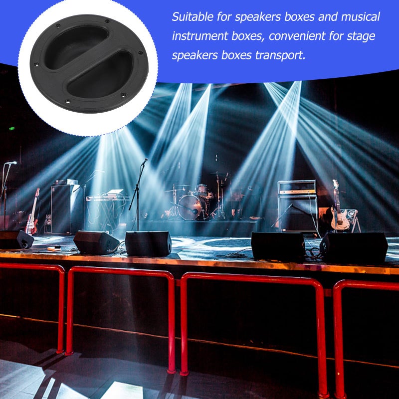 Recessed Speaker Cabinet Handles 5pcs Black 146x38mm Round Carry Handles for Stage Loudspeaker Accessories - Image 4