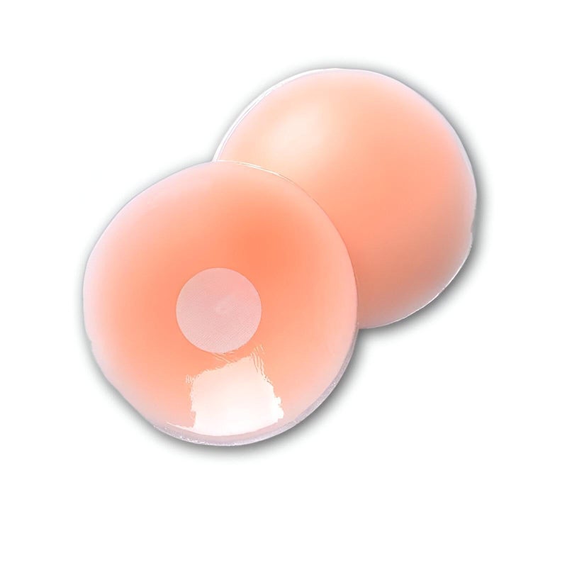 Silicone Adhesive Shields - Thin, breathable breast covers for seamless undergarment wear, natural appearance, and lasting comfort without bulk. (2pcs) - Image 1