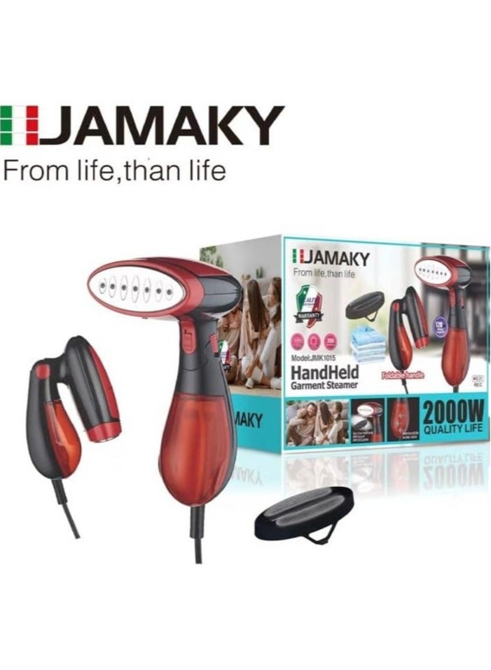 Jamaky Italy جهاز كي بخار كهربائية عمودية منزلية من جاماكي JMK 1015 بقوة 2000 واط صناعة ايطالية خالية من العيوب سريعة الكي سهلة الحمل (ايطالية )  - Image 1