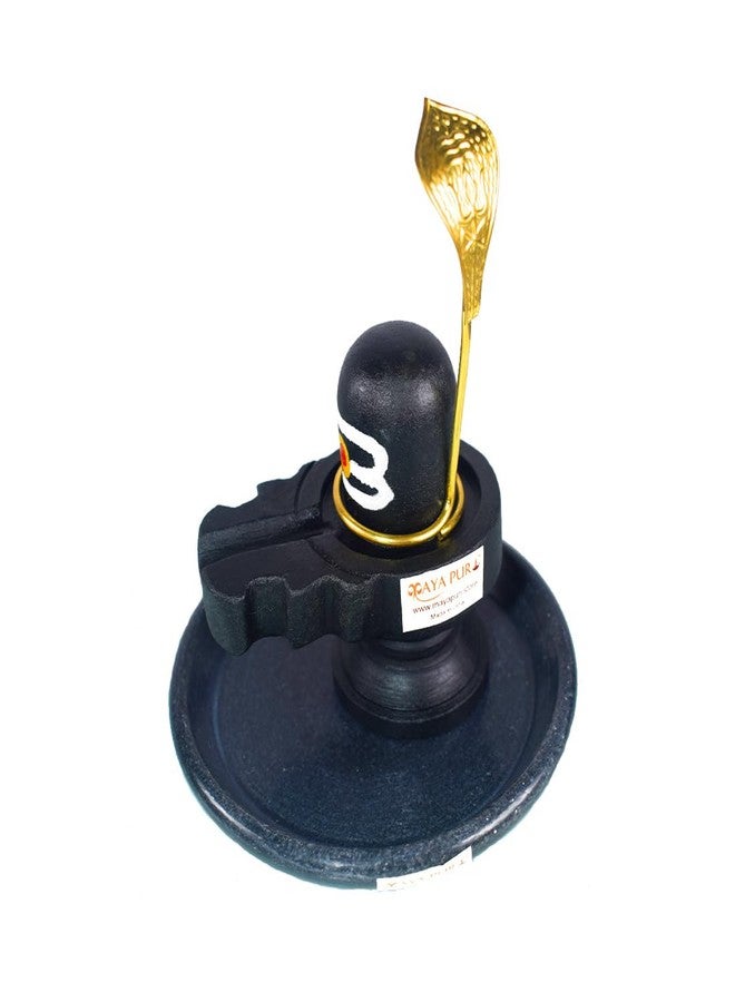 MAYAPURI Original Black Stone Shivling with Abhishek Plate Combo Set | Shiva Lingam for Daily Pooja (2 inches) - Image 4