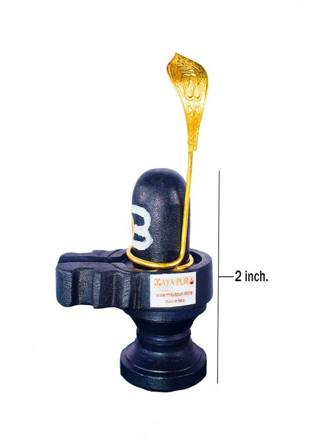 MAYAPURI Original Black Stone Shivling with Abhishek Plate Combo Set | Shiva Lingam for Daily Pooja (2 inches) - Image 3