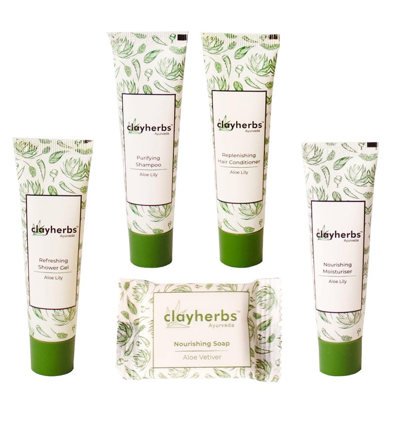 Clayherbs Pack-80 22ml Bulk Hotel Amenities Toileties For Hospitality Travel Size Mini Shampoo,Conditioner, Shower Gel Moisturizer Cream Hotel Shampoo Soap Nourishing Biodegradable Supplies for Guests 1 Free15g Soap| 20pc Each - Image 5