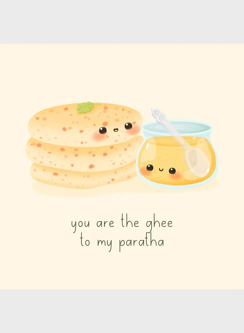 Peacock Supplies Paratha & Ghee Greeting Card