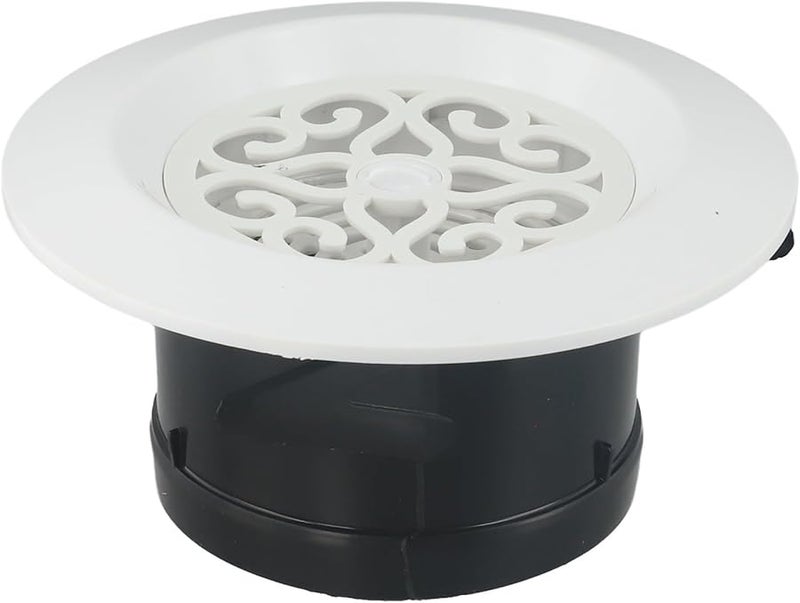 شبكة تهوية قابلة للتعديل من مادة ABS مع شاشة للذباب للسقف أو الحائط 100 مم أبيض - Image 1